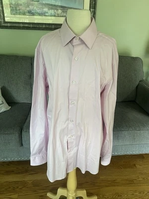 Camisa de vestir para hombre APT.9 Premier Flex calce ajustado 15-15,5 34/35 rosa nueva sin etiquetas Foto 1 de 4