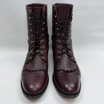 Botas de trabajo Justin L514 cuero marrón con cordones Paddock para mujer talla 8,5 B (8 1/2) Foto 1 de 4