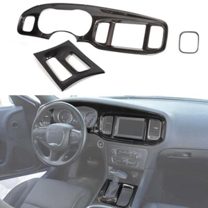 6PCS Carbon Fiber Dash Instrument Cluster Gear Shift Trim for Dodge Charger 15+ - Picture 1 of 14