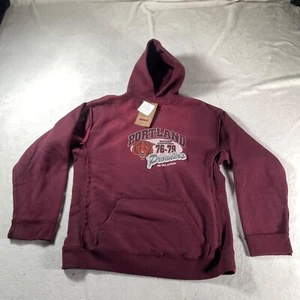 Vintage Y2K Hoodie Youth Extra Large Red Point Zero Reverse Stitch Portland New - Picture 1 of 16