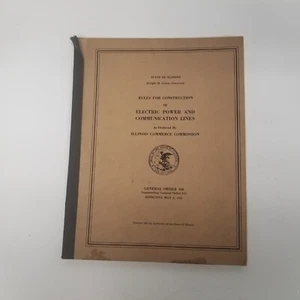 1947 Rules For Construction of Electric Power & Communication Lines, IL Commerce - Picture 1 of 9
