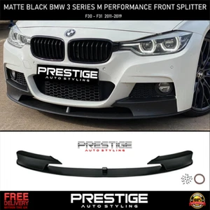 FOR BMW 3 SERIES F30 F31 M PERFORMANCE FRONT SPLITTER LIP SPLITTER MATTE BLACK - Afbeelding 1 van 12