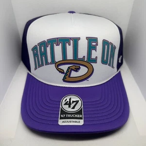 47Brand Arizona Diamondbacks MLB Region Foam Trucker Hat Adjustable Purple/White - Picture 1 of 5