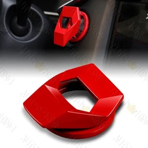 ALUMINIO ROJO UNIVERSAL ESTILO LAMBO MOTOR ARRANQUE PARADA BOTÓN ANILLO CUBIERTA ADORNO - Imagen 1 de 4