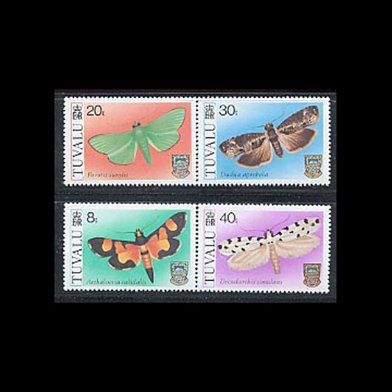 TUVALU, Sc #138-41, MNH, 1980, Mariposas, Insetos, FADAS8P-F - Imagem 1 de 1