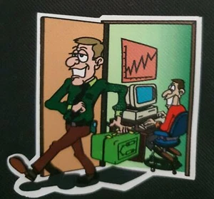 CORBATA CÓMICA VINTAGE DEBENHAMS - CORBATA HOMBRE DIBUJOS ANIMADOS PARA INVERSOR DE COMPUTADORA - NUEVA - Imagen 1 de 7