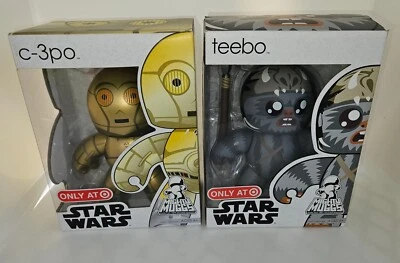 LOTE 2 Star Wars 2007/8 MIGHTY MUGGS C-3PO y Teebo Ewok 6" Figura Vinilo Hasbro Foto 1 de 4