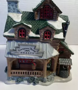 Vtg LEMAX Evergreen Forest Realty 25646 Retired 2002 Christmas Village Collectio - Picture 1 of 8