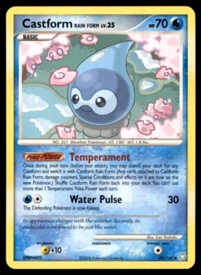 2008 Diamond & Pearl - Legends Awakened Castform Rain Form Basic/Uncommon #49 - Image 1 of 2