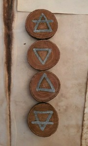 BULK LOT X 4 CLARIDGE ASH (EVERGREEN) ELEMENTS SIGIL SET SILVER DETAIL