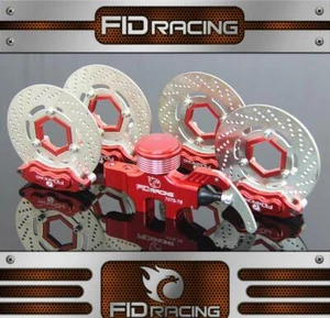 FID Alloy 4 wheel hydraulic disc brake front rear for HPI KM Rovan Baja 5B SS 5T - Picture 1 of 2