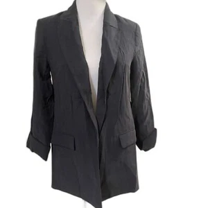 New Simply Vera Wang Black BLAZER Workwear Jacket Lined 3/4 Rolled Sleeves SZE S - Picture 1 of 12