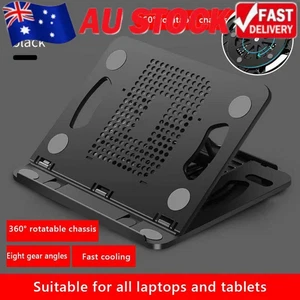 8 Levels Angle Adjustable Foldable Laptop Phone Stand for 14 in Laptop (Blac) - Afbeelding 1 van 12
