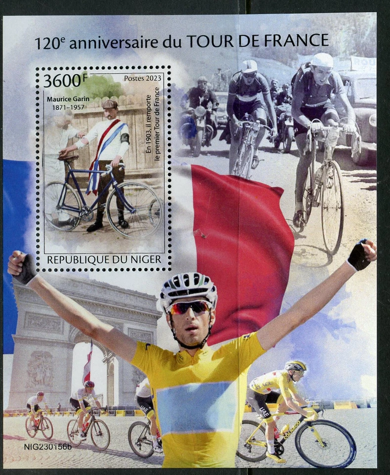 NIGER 2023 120th ANNIVERSARY OF THE TOUR de FRANCE CYCLING S/SHEET MINT NH - Image 1 of 1