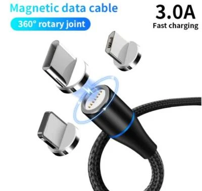 FROSHOP Schnellladekabel Daten für Samsung Handy iPhone Huawei USB-C Typ-C 8-Pin LED