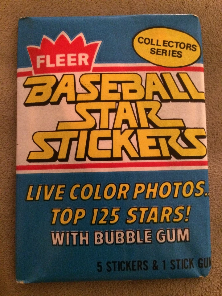 Paquete de tarjetas pegatinas Fleer Baseball Star 1981 Ron Guidry Yankees mostrando en la parte posterior Foto 1 de 2