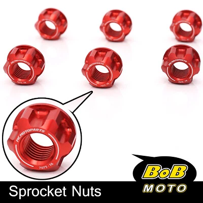 Wheel Rear Sprocket Nuts M10 For Ducati 749 999 848 Supersport 1000 Monster 695 Foto 1 de 4
