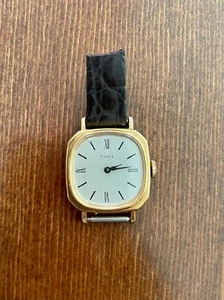 VINTAGE TIMEX goldenes Zifferblatt, zur Reparatur, braucht neue Batterie - Bild 1 von 9