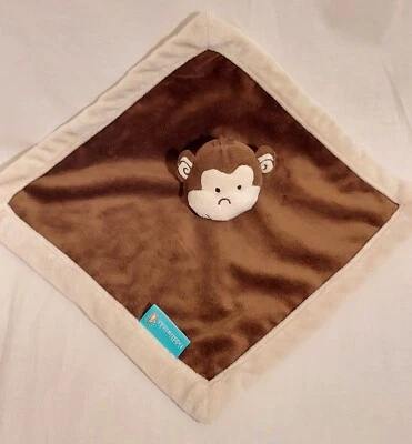 Tiddliwinks Brown Monkey Stuffed Animal Plush Blanket Blankie Lovey Security - Image 1 of 4