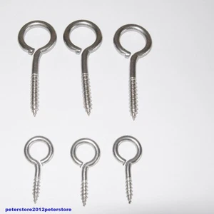 Ösenschrauben Art 9079 Edelstahl VA Ösenhaken Ø 3,45x20 4,4x40 4,7x30 Haken - Bild 1 von 1