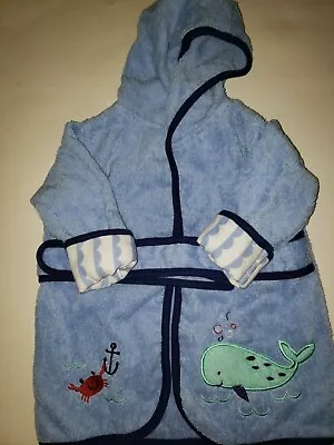 Terry azul Just Bath 100 % algodón 0-9mos excelente estado  Foto 1 de 2