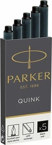 Parker Quink Long Black Fountain Pen Ink Cartridges - Pack 5 x 2 - Picture 1 of 4