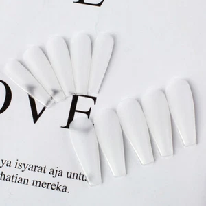 240/100pcs Fake False Nails Tips Full Cover Long Coffin Ballerina Art Manicure - Picture 1 of 148