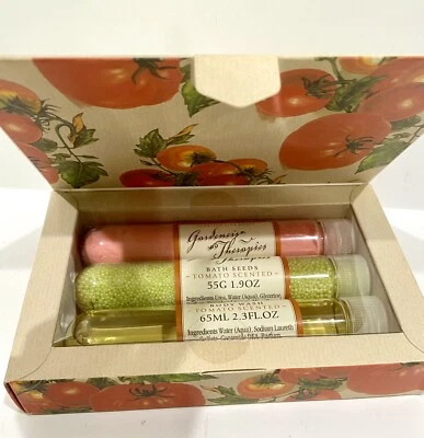 Juego de baño de relajación Scottish Fine Soaps Gardener’s Therapies - perfumado con tomate nuevo en caja Foto 1 de 4
