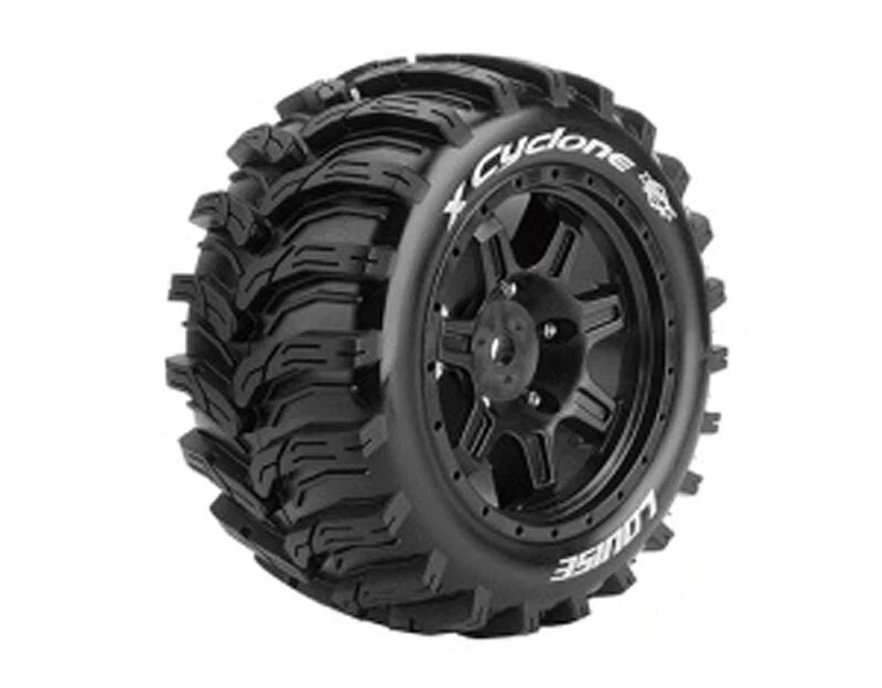 Louise X-Cyclone Monster Truck Reifen auf Felge schwarz für X-Maxx #LOUT3298B - Bild 1 von 1