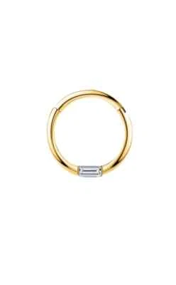 Anillo nariz con bisagras clicker tabique daith hélice caracola baguette natural oro 14k Foto 1 de 4