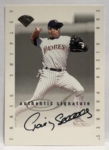 1996 Leaf Authentic Auto Signature Craig Shipley On Card Autograph San D Padres - Picture 1 of 6