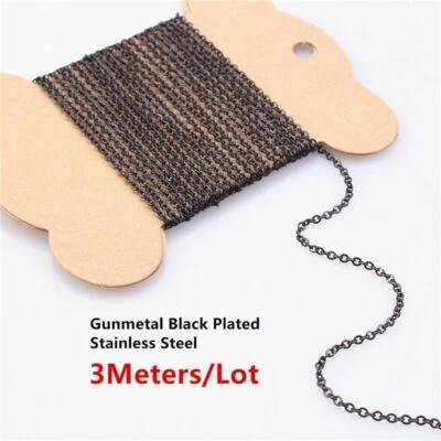 Extensor de collar de cadena de acero inoxidable de 16,4 pies cadenas cruzadas retorcidas de 3-5 m hágalo usted mismo judío Foto 1 de 4