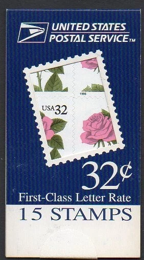 BK178B 32c Pink Rose 2492f w/ bottom Rt stamp removed MNH - Image 1 of 1