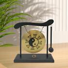 Gong Ornament Chinese Gong with Stand, Wind Gongs Feng Shui Gong Brass Desktop