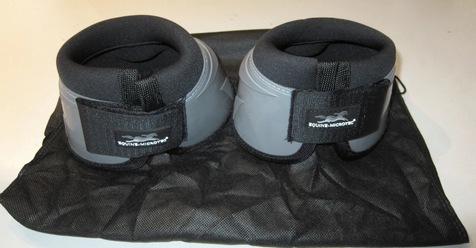 2er-Set Equine-Microtec Springglocken "ENDURANCE"  XL silver,  Klett, neu - Bild 1 von 4