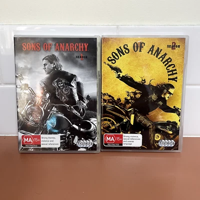Sons of Anarchy : Season 1 & 2 (DVD, 2008) - Region 4 - Image 1 of 4