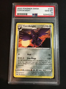 2020 Pokemon TCG Card SWSH Sword Shield - Corviknight - 135 Rare PSA 10 Gem Mint - Picture 1 of 10