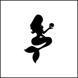 Mermaid Holding A Skull Vinyl Decal - Picture 1 of 4