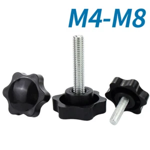 Thumb Screws Hand Knob Bolts Plastic Hexalobular Star Head M4 M5 M6 M8 M10 - Picture 1 of 6