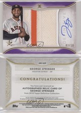 2018 Topps Definitive Collection Relic Purple /10 George Springer #ARC-GSP Auto
