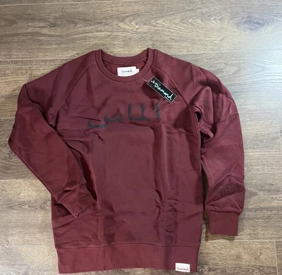 DIAMOND SUPPLY CO.  WOMEN’S BURGUNDY CREWNECK SWEATSHIRT ARABIC SMALL - Image 1 of 3