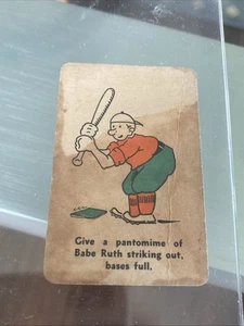 BABE RUTH 1935 WHITMAN FOTO FIESTA ACROBACIAS TARJETA DE BABE RUTH ¡RARA! - Imagen 1 de 2