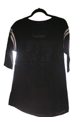 Mujer OBEY N-89 Negro Blanco Tela Pesada Manga 3/4 Camiseta Vestido Talla S Foto 1 de 3