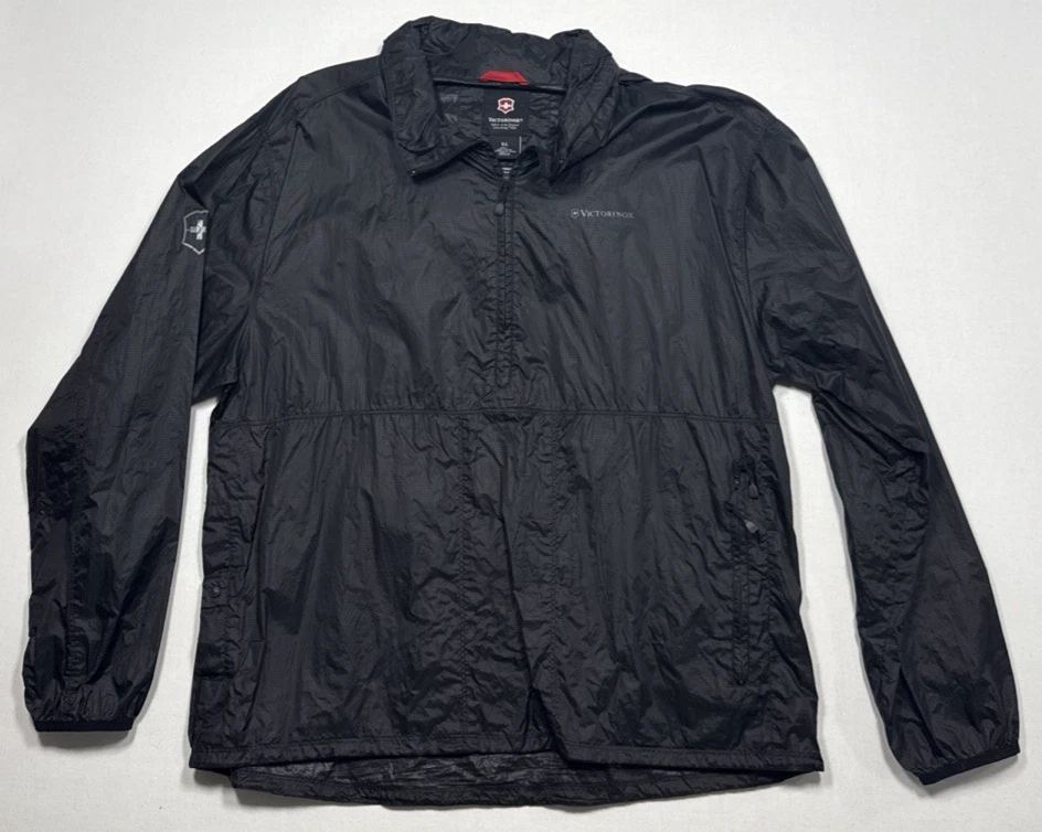Chaqueta Victorinox XL Swiss Army Clásica NEGRA Resistente a la Lluvia Con Capucha Ultra Ligera Foto 1 de 4