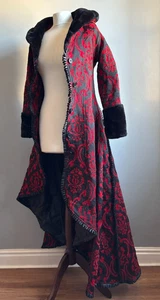 DRACULA CLOTHING COAT XS 2 goth rocky horror show evil queen girls costume show - Picture 1 of 23