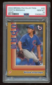 2024 Topps Brooklyn Collection Shota Imanaga RC Rookie #42 Gold /50 - Picture 1 of 2