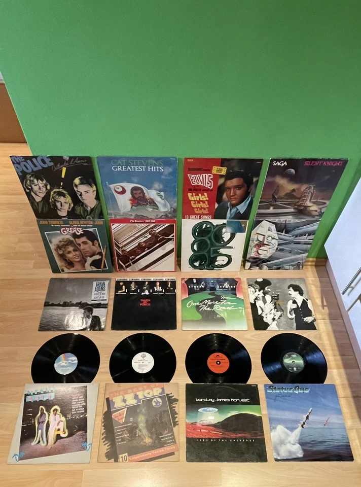 16 x LP Vinyl SAMMLUNG Paket LOT Konvolut BEATLES ELVIS Metal Rock BOX Set NM 1 - Bild 1 von 1