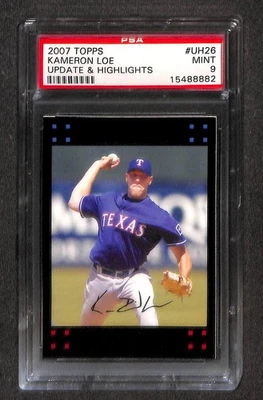 2007 TOPPS UPDATE & HIGHLIGHTS #UH26 KAMERON LOE PSA 9 Mint 15488882  - Image 1 of 3