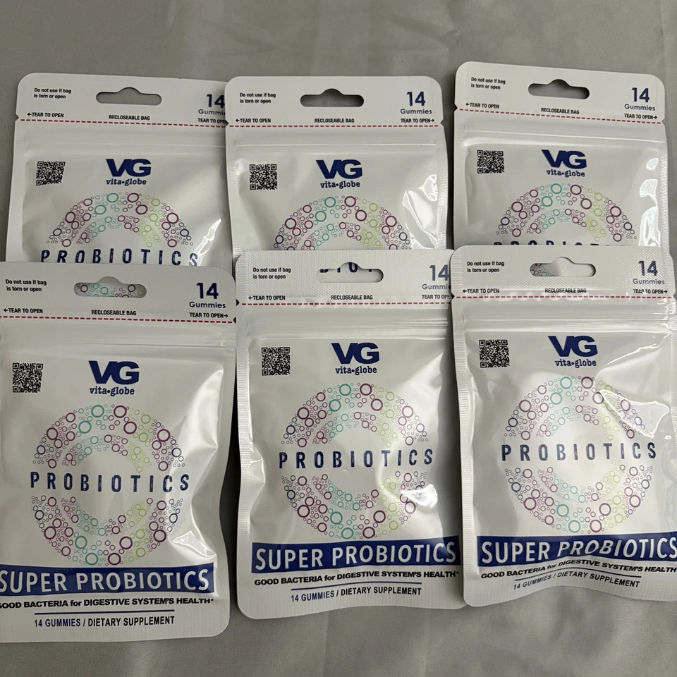 Gominolas Super Probióticos - Vita Globe Apoya BUENA SALUD - Bolsa 14ct - X6 Foto 1 de 1