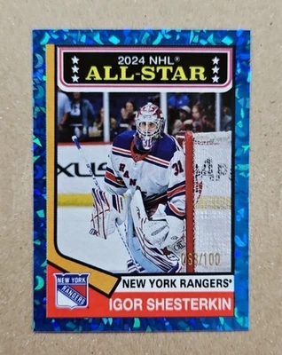 Igor Shesterkin - Rangers - 2024-25 Topps NHL - Blue Foil Parallel 068/100 #656 - Image 1 of 3